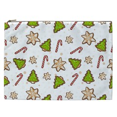 Ginger Cookies Christmas Pattern Cosmetic Bag (xxl)  by Valentinaart