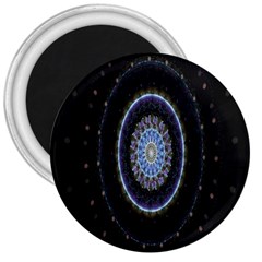 Colorful Hypnotic Circular Rings Space 3  Magnets