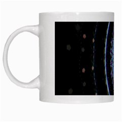 Colorful Hypnotic Circular Rings Space White Mugs by Mariart