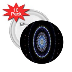 Colorful Hypnotic Circular Rings Space 2 25  Buttons (10 Pack)  by Mariart