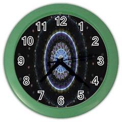 Colorful Hypnotic Circular Rings Space Color Wall Clocks