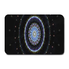 Colorful Hypnotic Circular Rings Space Plate Mats by Mariart