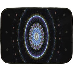 Colorful Hypnotic Circular Rings Space Double Sided Fleece Blanket (mini) 