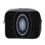 Colorful Hypnotic Circular Rings Space Mini Toiletries Bag 2-Side Front