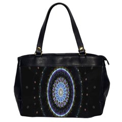 Colorful Hypnotic Circular Rings Space Office Handbags (2 Sides)  by Mariart