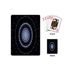 Colorful Hypnotic Circular Rings Space Playing Cards (mini) 