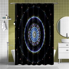 Colorful Hypnotic Circular Rings Space Shower Curtain 48  X 72  (small)  by Mariart