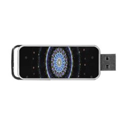 Colorful Hypnotic Circular Rings Space Portable Usb Flash (one Side) by Mariart