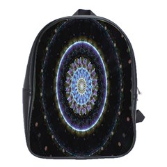 Colorful Hypnotic Circular Rings Space School Bag (xl)