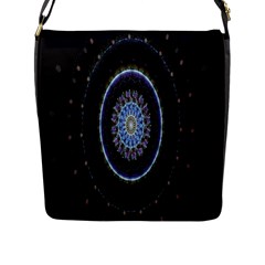 Colorful Hypnotic Circular Rings Space Flap Messenger Bag (l)  by Mariart