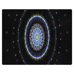 Colorful Hypnotic Circular Rings Space Double Sided Flano Blanket (medium) 