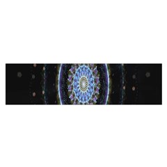 Colorful Hypnotic Circular Rings Space Satin Scarf (oblong)