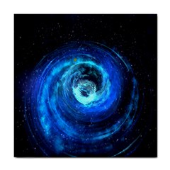 Blue Black Hole Galaxy Tile Coasters