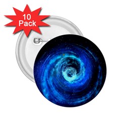 Blue Black Hole Galaxy 2 25  Buttons (10 Pack)  by Mariart