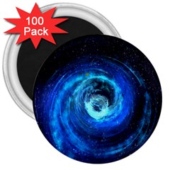 Blue Black Hole Galaxy 3  Magnets (100 Pack)