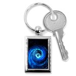 Blue Black Hole Galaxy Key Chains (Rectangle)  Front