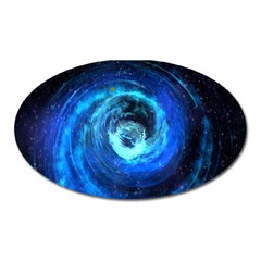 Blue Black Hole Galaxy Oval Magnet by Mariart