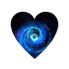 Blue Black Hole Galaxy Heart Magnet by Mariart