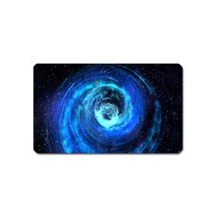 Blue Black Hole Galaxy Magnet (name Card) by Mariart