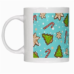 Ginger Cookies Christmas Pattern White Mugs