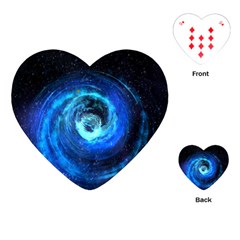 Blue Black Hole Galaxy Playing Cards (heart) 