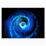 Blue Black Hole Galaxy Large Glasses Cloth Front