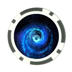 Blue Black Hole Galaxy Poker Chip Card Guard