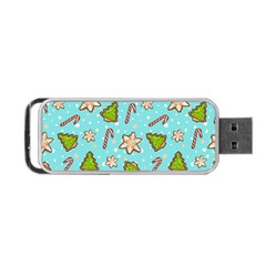 Ginger Cookies Christmas Pattern Portable Usb Flash (one Side) by Valentinaart