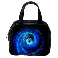 Blue Black Hole Galaxy Classic Handbags (one Side) by Mariart