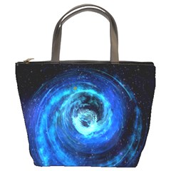 Blue Black Hole Galaxy Bucket Bags