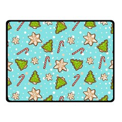 Ginger Cookies Christmas Pattern Double Sided Fleece Blanket (small)  by Valentinaart