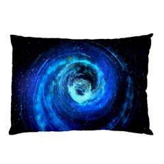 Blue Black Hole Galaxy Pillow Case by Mariart