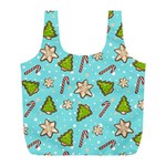 Ginger cookies Christmas pattern Full Print Recycle Bags (L)  Front