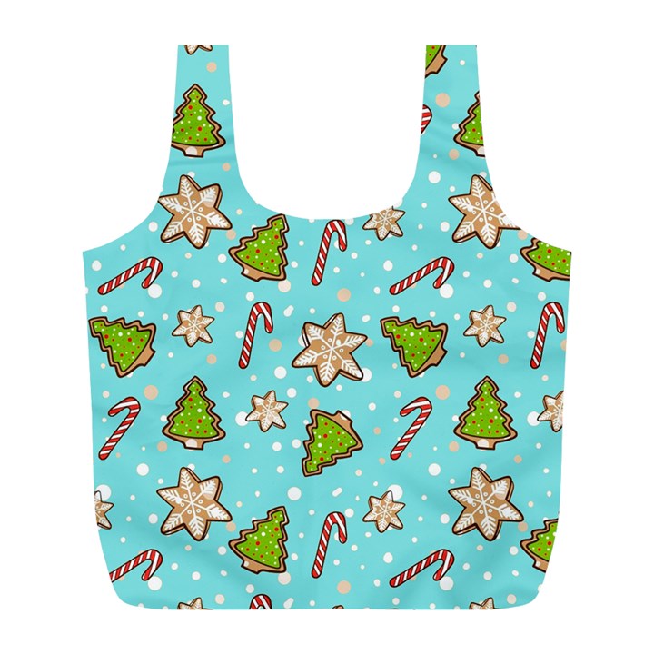 Ginger cookies Christmas pattern Full Print Recycle Bags (L) 