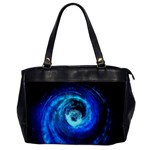 Blue Black Hole Galaxy Office Handbags Front