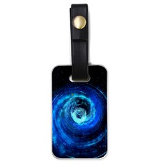 Blue Black Hole Galaxy Luggage Tags (one Side) 