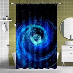 Blue Black Hole Galaxy Shower Curtain 48  X 72  (small) 