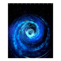 Blue Black Hole Galaxy Shower Curtain 60  X 72  (medium)  by Mariart