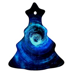 Blue Black Hole Galaxy Christmas Tree Ornament (two Sides) by Mariart