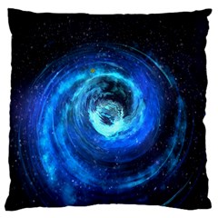 Blue Black Hole Galaxy Large Cushion Case (one Side) by Mariart