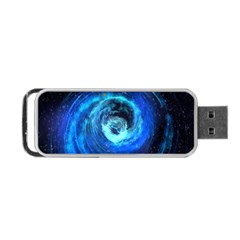 Blue Black Hole Galaxy Portable Usb Flash (two Sides) by Mariart