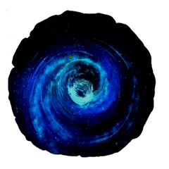 Blue Black Hole Galaxy Large 18  Premium Round Cushions by Mariart