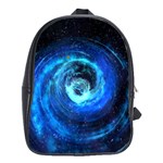 Blue Black Hole Galaxy School Bag (XL) Front