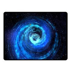 Blue Black Hole Galaxy Double Sided Fleece Blanket (small) 