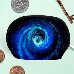 Blue Black Hole Galaxy Accessory Pouches (medium)  by Mariart