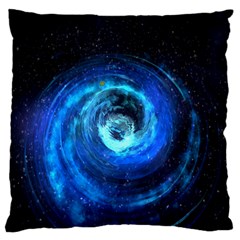 Blue Black Hole Galaxy Standard Flano Cushion Case (one Side) by Mariart