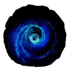 Blue Black Hole Galaxy Large 18  Premium Flano Round Cushions by Mariart