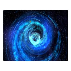 Blue Black Hole Galaxy Double Sided Flano Blanket (large) 