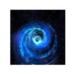 Blue Black Hole Galaxy Small Satin Scarf (square)