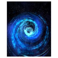 Blue Black Hole Galaxy Drawstring Bag (small)